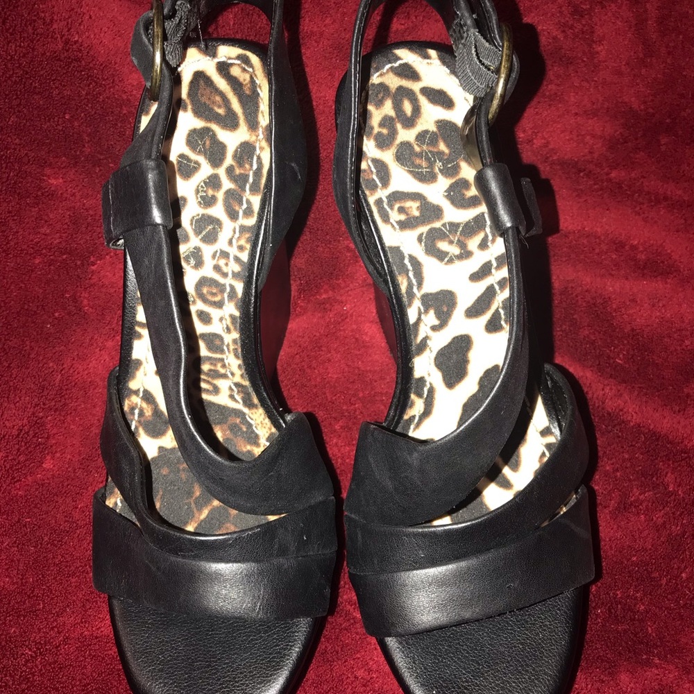 Jessica Simpson Black Strappy Heels